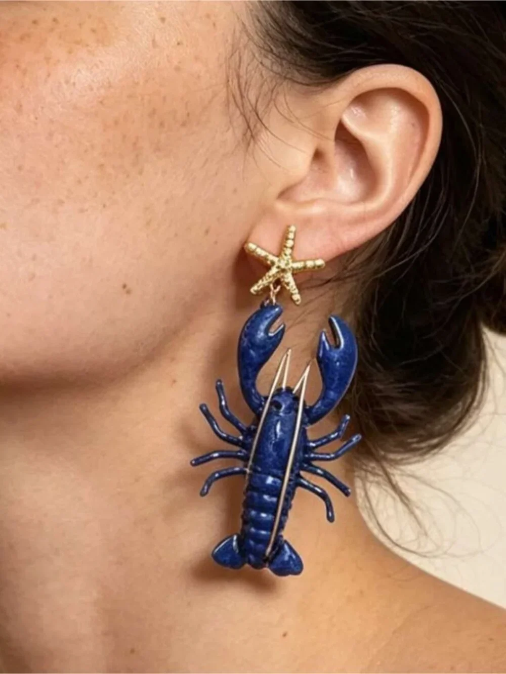 Lobster Dangle Earrings Q1204